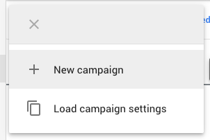 and select ‘new campaign’